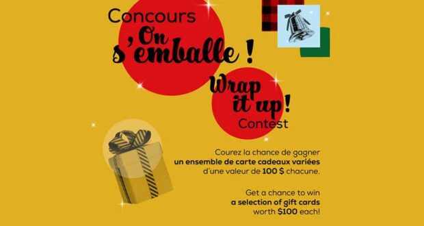 Gagnez 20 ensembles de cartes cadeaux variées de 100 $