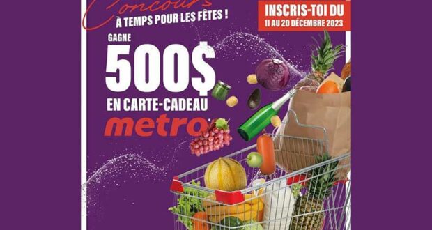 Remportez Une carte-cadeau Métro de 500 $