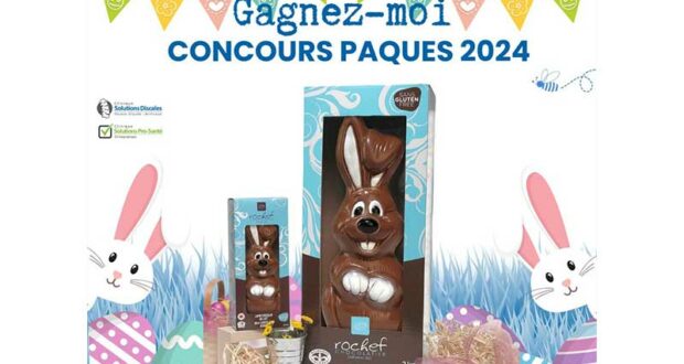 Gagnez un lapin de Pâques de 2 kilos de Rochef Chocolatier