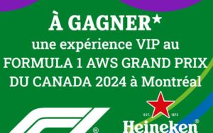 Gagnez 10 paires de billets pour la F1 à Montréal (1400$ chaque)