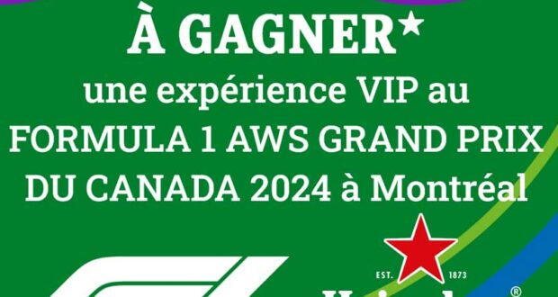 Gagnez 10 paires de billets pour la F1 à Montréal (1400$ chaque)