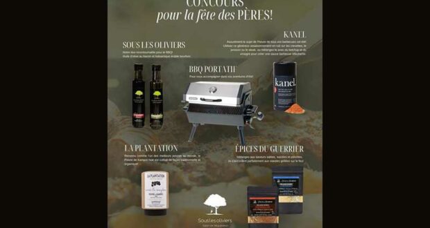 Gagnez un BBQ portatif + un panier cadeau de 100 $ de produits