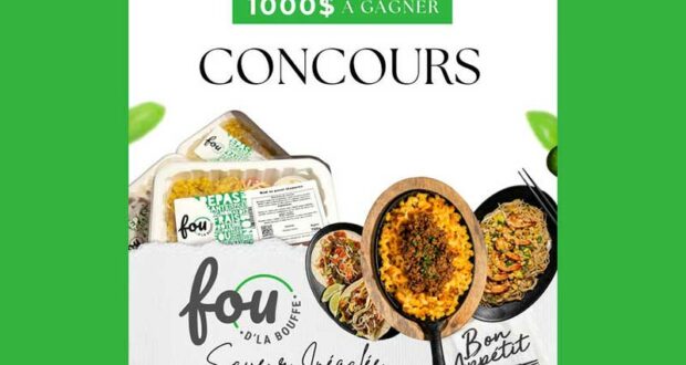 Gagnez une Carte cadeau "Fou d'la bouffe" de 1000 $