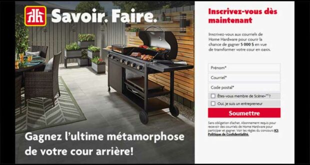 Gagnez une carte-cadeau Home Hardware de 5 000 $