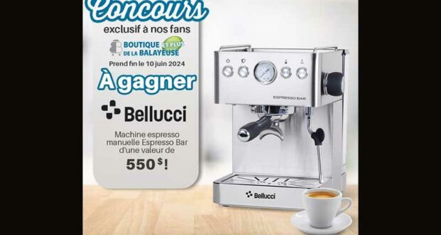 Gagnez une machine manuelle Espresso Bar Belluci de 550 $