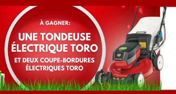 Gagnez une tondeuse électrique à batterie TORO de 749 $