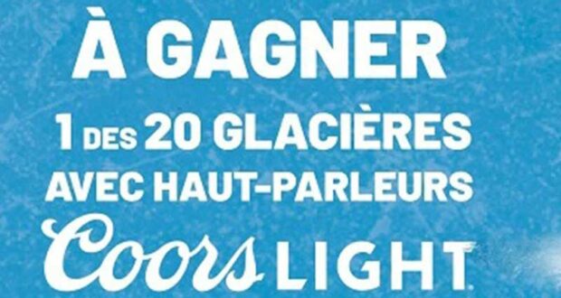 Gagnez 20 glacières avec haut‑parleurs (325 $ chacune)