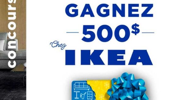 Gagnez 5 cartes-cadeaux IKEA de 500 $ chacune