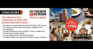 Gagnez un forfait pour 2 au centre-ville de Saint-Hyacinthe (775$)