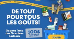 Gagnez 5 cartes-cadeaux de 100$ d'Épicerie