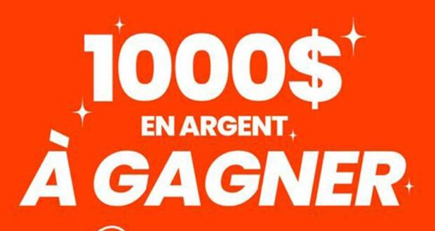 Remportez un prix en argent de 1000 $