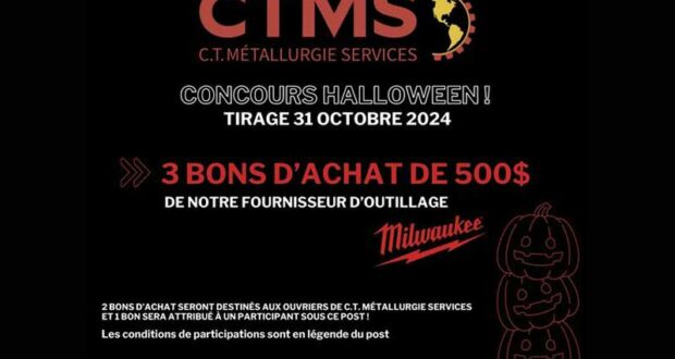 Gagnez 3 bons d'achat Milwaukee de 500 $ chacun