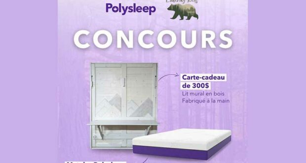 Gagnez un matelas Polysleep + 300$ à utiliser chez Kootenay