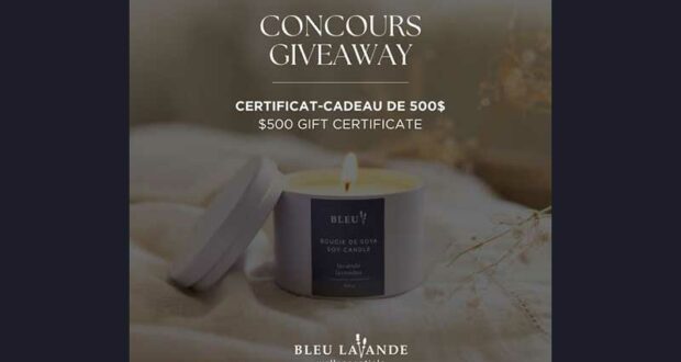 Gagnez une carte-cadeau Bleu Lavande de 500 $