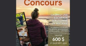 Gagnez une escapade automnale en Matanie (600 $)