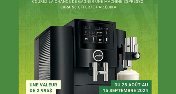 Gagnez une machine à espresso JURA S8 de 2995 $