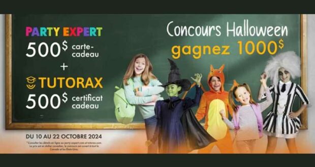 Gagnez 1000 $ chez Party Expert et Tutorax