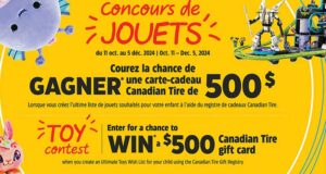 Gagnez 30 cartes-cadeaux Canadian Tire de 500 $ chacune