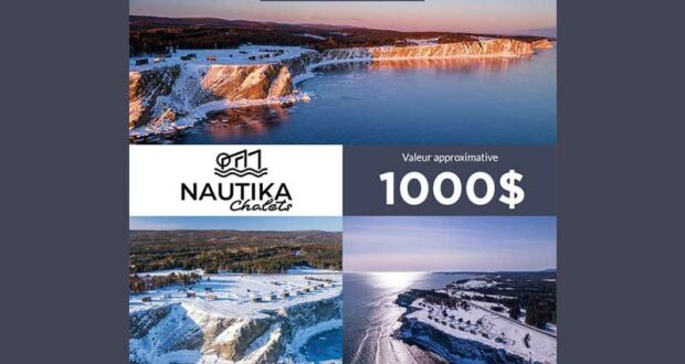 Gagnez un séjour aux Chalets Nautika en Gaspésie (1000 $)