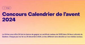 Concours Calendrier de l’avent - La Vitrine