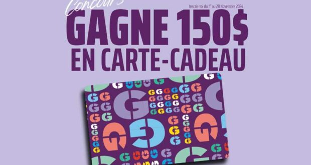 Gagnez une carte-cadeau GAGNON de 150 $