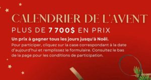 Gagnez 7700$ en prix - Calendrier de l'avent Addison Électronique