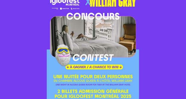 Gagnez un forfait pour deux personnes au Hotel William Gray