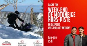 Gagne un week-end de motoneige hors-piste en Gaspésie (5500 $)