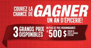 Gagnez 3 x 1 an d’épicerie gratuite (13 000 $ chacun)