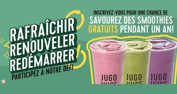 Gagnez une carte-cadeau Jugo Juice de 2000 $