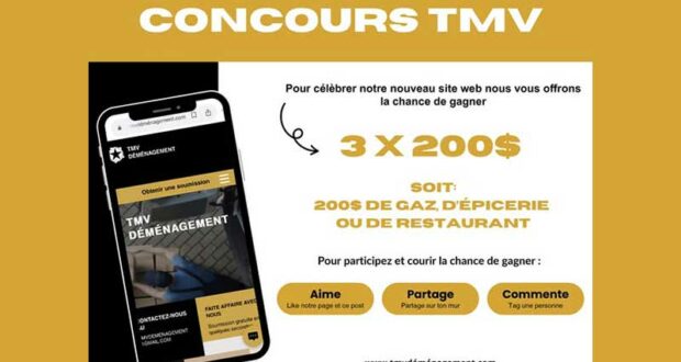 Gagnez 3 prix 200$ épicerie - 200$ essence - 200$ restaurant