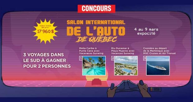 Gagnez 3 voyages d'une semaine dans le sud