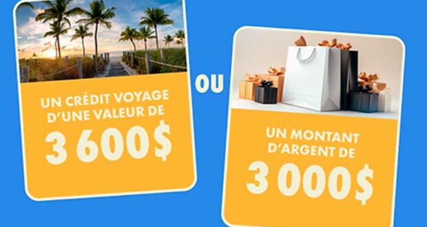 Gagnez 52 crédits voyage de 3 600 $ chaque