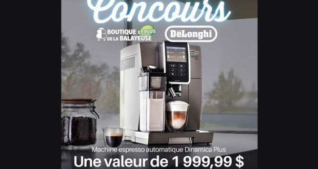 Gagnez une machine espresso Dinamica Plus De'Longhi (2000 $)