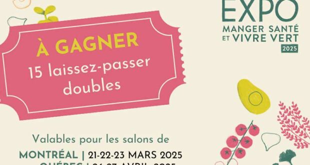 Gagnez 15 laissez-passer double pour l’Expo Manger Santé