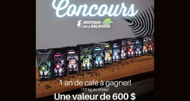 Gagnez un an de café en grains (600 $)